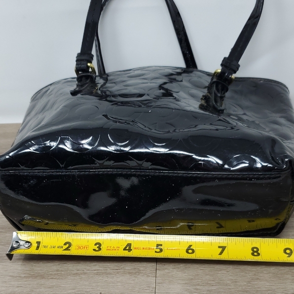 Coach Black Patent Leather Tote - Picture 8 of 13